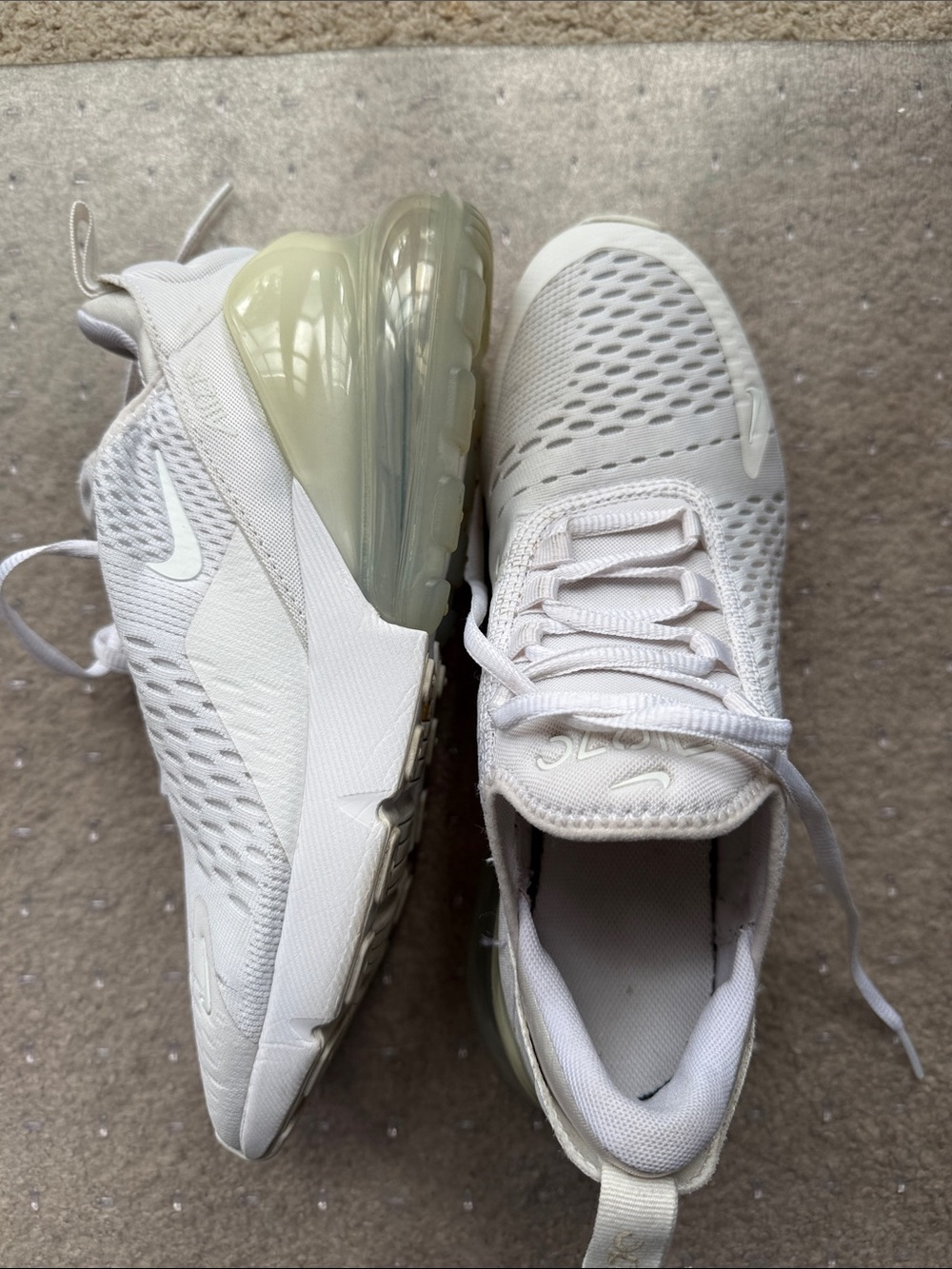 Nike Kids Air 270C White Sneakers- Youth 7Y or 8.5 Women’s